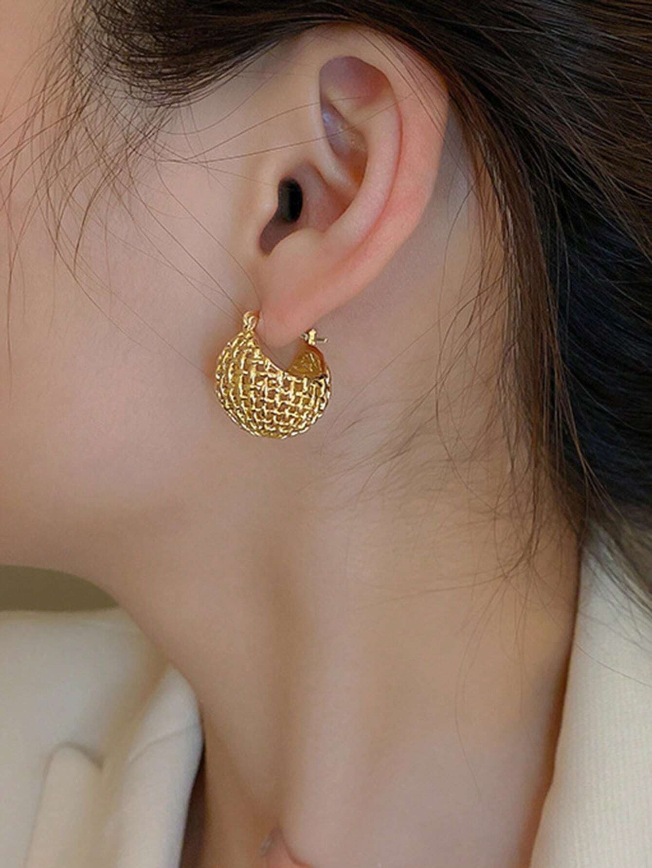 1pair Fashionable Double Row Vertical Bar & Geometric Shape Rhinestone Inlay Stud Earrings 1pair Fashionable Double Row Vertical Bar & Geometric Shape Rhinestone Inlay Stud Earrings