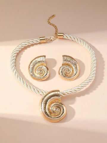 1 set of 3 pieces simple fashion starfish pendant necklace marine style exaggerated earrings 1 set of 3 pieces simple fashion starfish pendant necklace marine style exaggerated earrings