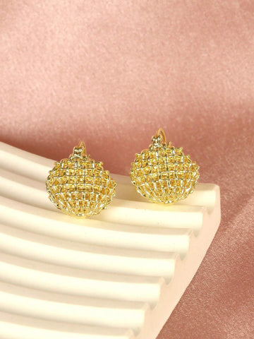1pair Fashionable Double Row Vertical Bar & Geometric Shape Rhinestone Inlay Stud Earrings 1pair Fashionable Double Row Vertical Bar & Geometric Shape Rhinestone Inlay Stud Earrings