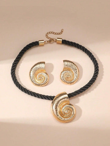 1 set of 3 pieces simple fashion starfish pendant necklace marine style exaggerated earrings 1 set of 3 pieces simple fashion starfish pendant necklace marine style exaggerated earrings