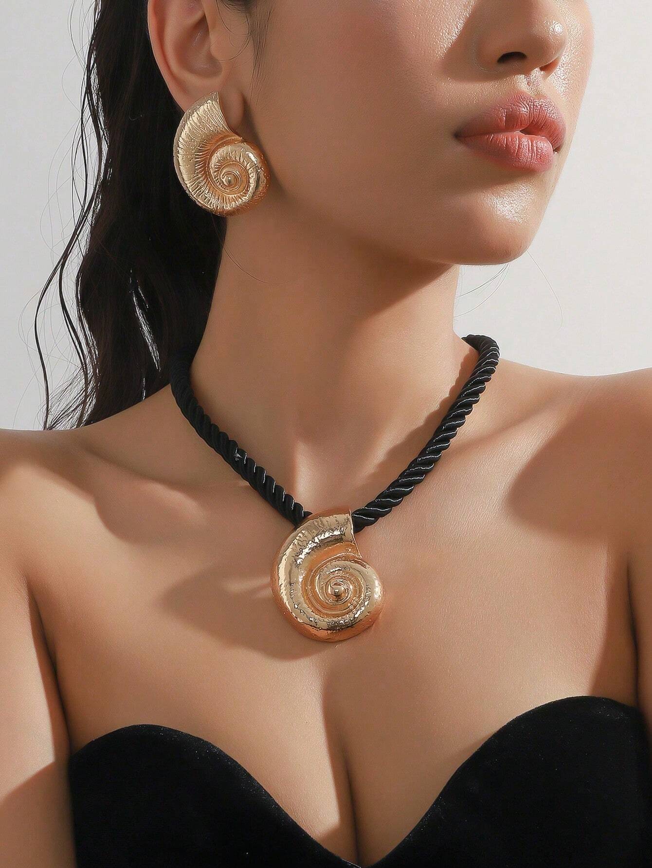 1 set of 3 pieces simple fashion starfish pendant necklace marine style exaggerated earrings 1 set of 3 pieces simple fashion starfish pendant necklace marine style exaggerated earrings