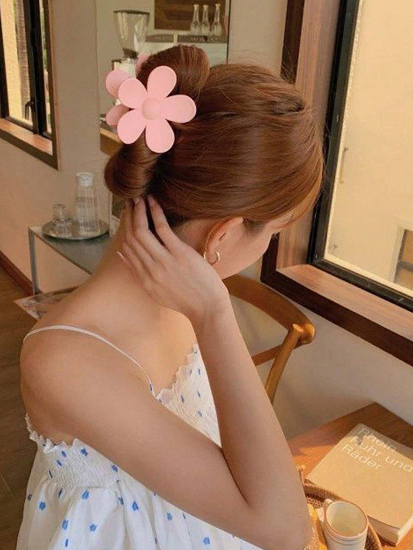 1 Pack, Flower Shape Hair Clips For Women, Fashion Floral Design Hair Accessories 1 Pack, Flower Shape Hair Clips For Women, Fashion Floral Design Hair Accessories