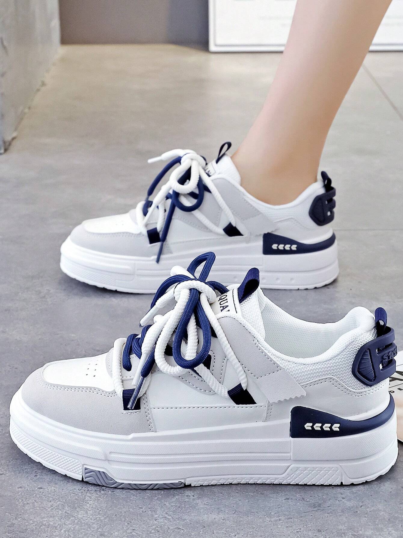 1 Pair Women's Fashionable Casual Lightweight Sneakers, Versatile Student Wear 1 Pair Women's Fashionable Casual Lightweight Sneakers, Versatile Student Wear