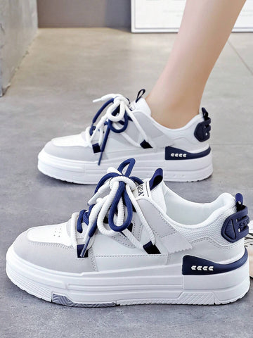 1 Pair Women's Fashionable Casual Lightweight Sneakers, Versatile Student Wear 1 Pair Women's Fashionable Casual Lightweight Sneakers, Versatile Student Wear