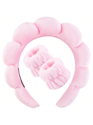 1 Face Washing Headband/2 Face Washing Wrist Straps/3 Set Of Hydrotherapy Headbands, Makeup Headbands 1 Face Washing Headband/2 Face Washing Wrist Straps/3 Set Of Hydrotherapy Headbands, Makeup Headbands
