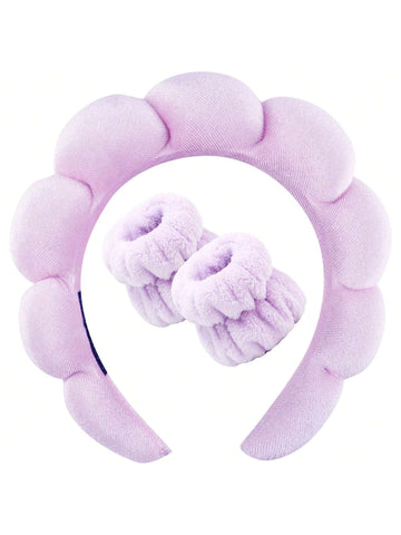 1 Face Washing Headband/2 Face Washing Wrist Straps/3 Set Of Hydrotherapy Headbands, Makeup Headbands 1 Face Washing Headband/2 Face Washing Wrist Straps/3 Set Of Hydrotherapy Headbands, Makeup Headbands