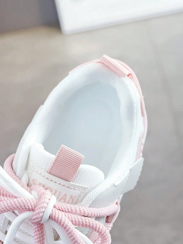 1 Pair Women's Fashionable Casual Lightweight Sneakers, Versatile Student Wear 1 Pair Women's Fashionable Casual Lightweight Sneakers, Versatile Student Wear