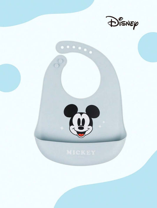1pc Disney Mickey Mouse, Stitch, Frozen Queen Baby Bib, Adjustable 3-Level Size