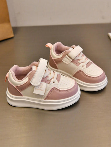 1 Pair Baby Leather Patchwork Color Hook And Loop Sneakers 1 Pair Baby Leather Patchwork Color Hook And Loop Sneakers