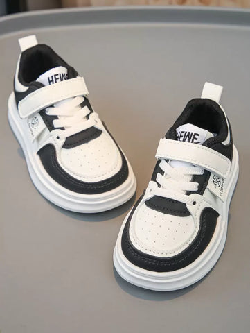 1 Pair Baby Leather Patchwork Color Hook And Loop Sneakers 1 Pair Baby Leather Patchwork Color Hook And Loop Sneakers