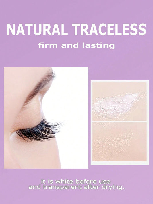 1 PC 5ml Waterproof Super Strong Hold False Eyelash Adhesive with Gentle Formula and Brush Tip Applicator -