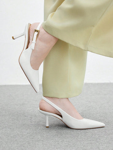 Patent Leather Side Buckle Sexy Pointed Toe Hollow-Out High Heel Patent Leather Side Buckle Sexy Pointed Toe Hollow-Out High Heel