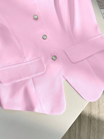 Versatile Sleeveless Single-Breasted Cinched Waist Faux Pocket Women Shirt Versatile Sleeveless Single-Breasted Cinched Waist Faux Pocket Women Shirt