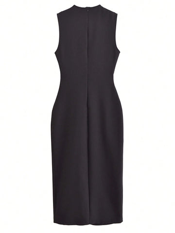 Women Spring Sleeveless Midi Dress Women Spring Sleeveless Midi Dress