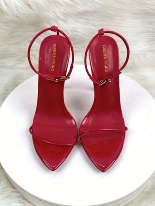 12cm Metal Super Thin Stiletto High Heel Minimalist Sandals