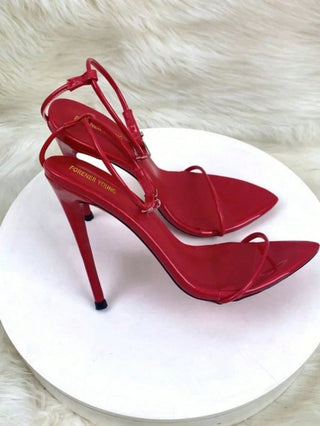 12cm Metal Super Thin Stiletto High Heel Minimalist Sandals