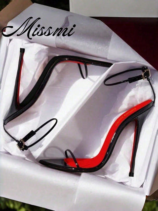 12cm Metal Super Thin Stiletto High Heel Minimalist Sandals