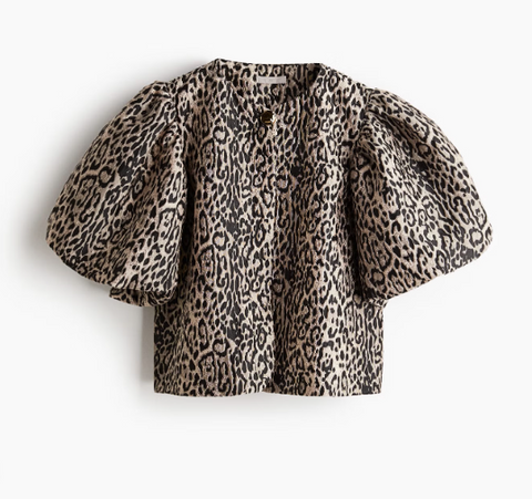 Balloon-sleeved blouse