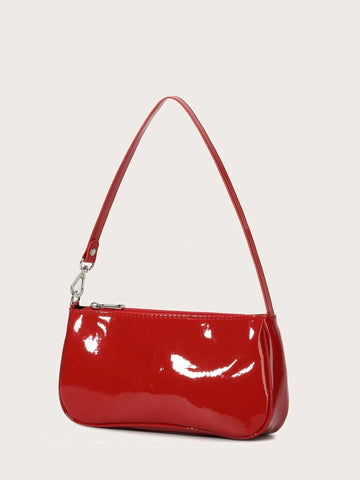 Artificial Patent Leather Bag For Teen Girls