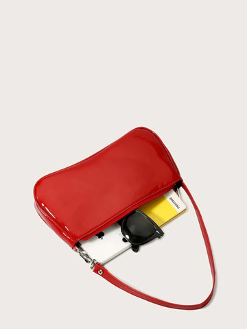 Artificial Patent Leather Bag For Teen Girls