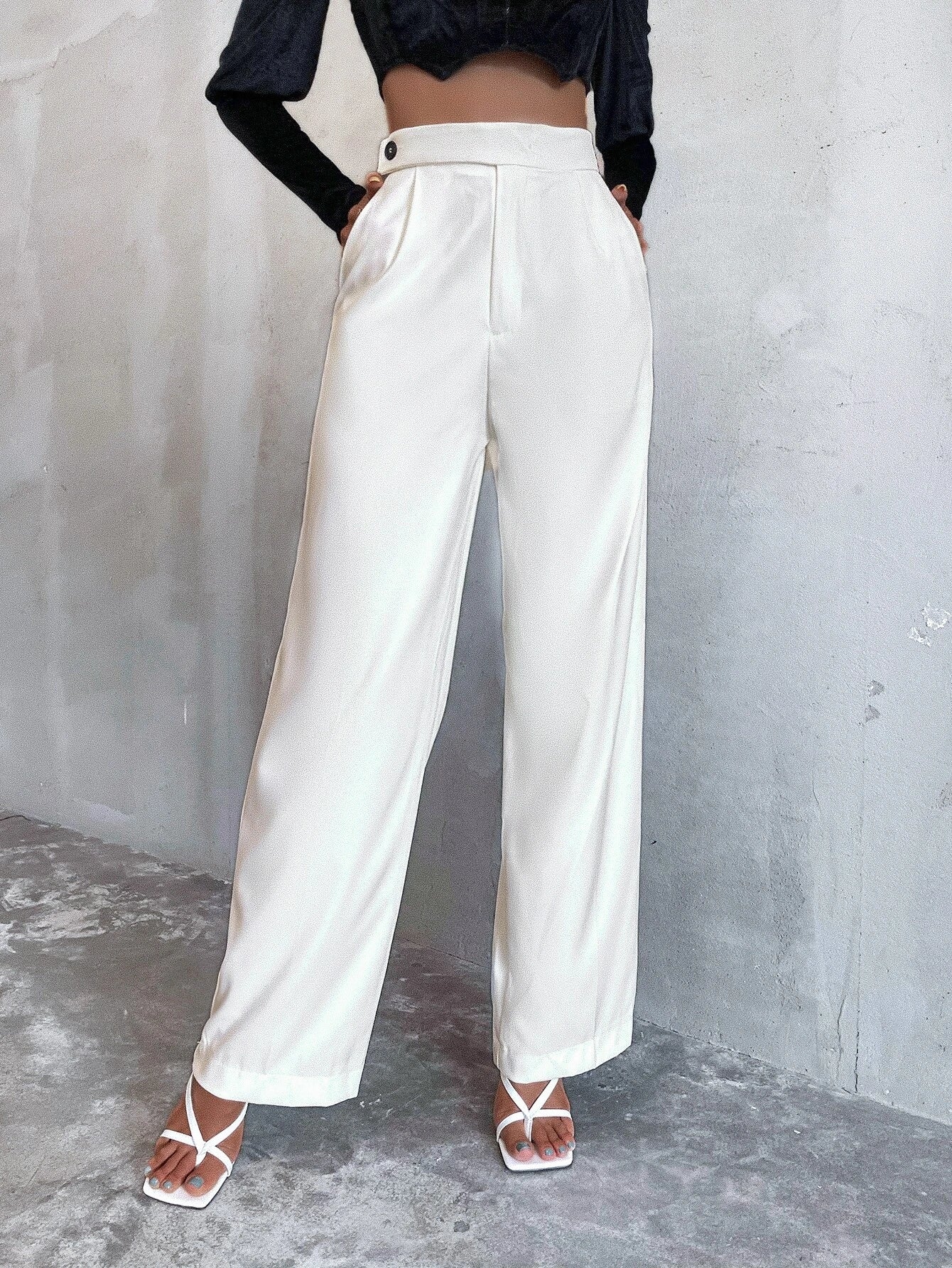 Privé Slant Pocket Wide Leg Pants