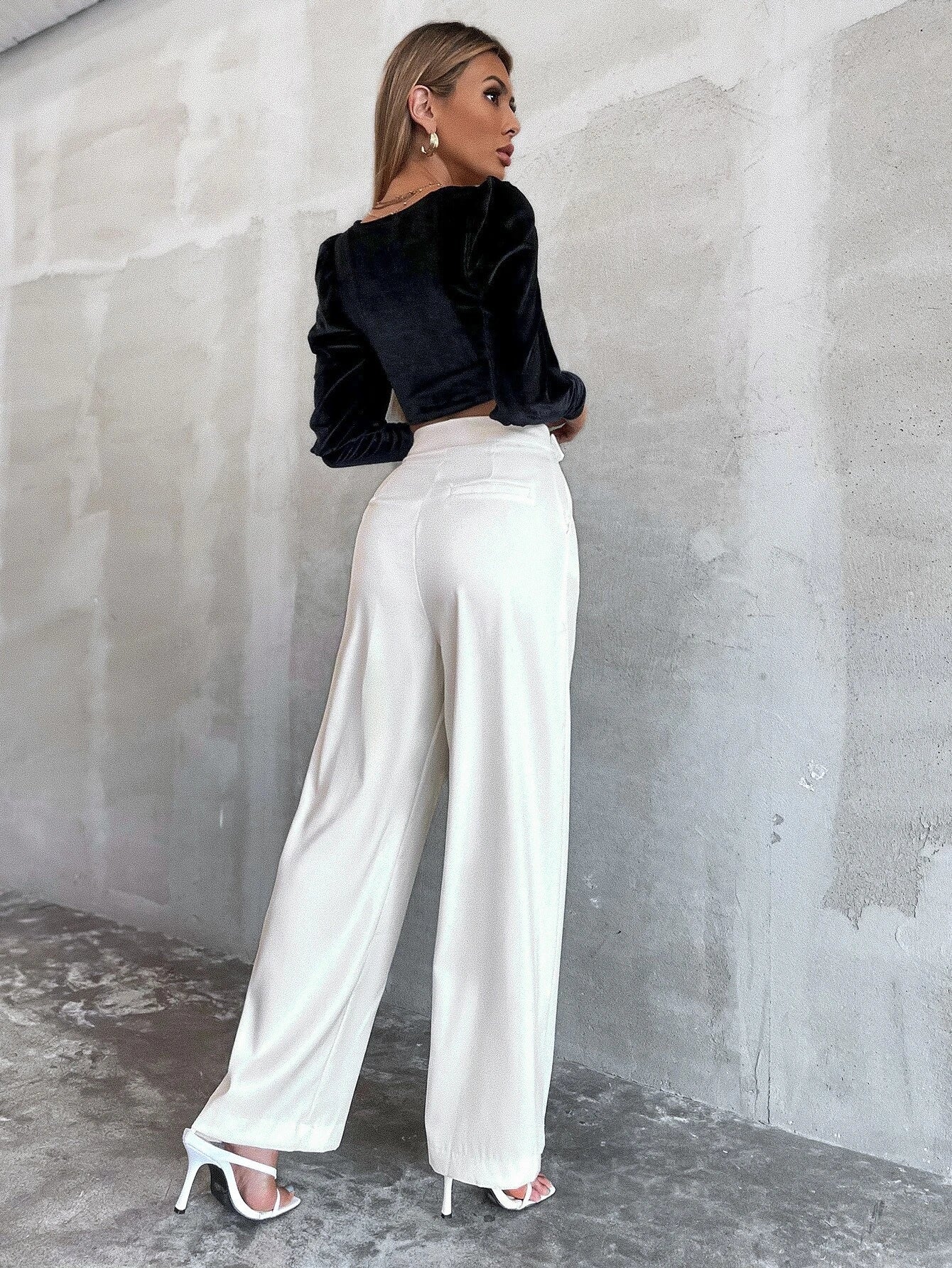 Privé Slant Pocket Wide Leg Pants