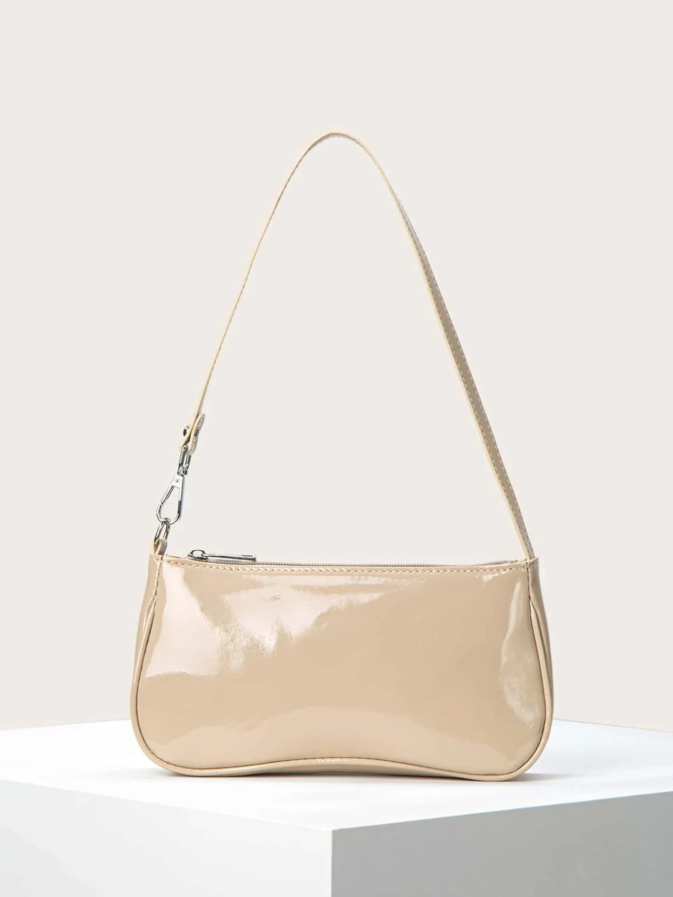 Artificial Patent Leather Bag For Teen Girls