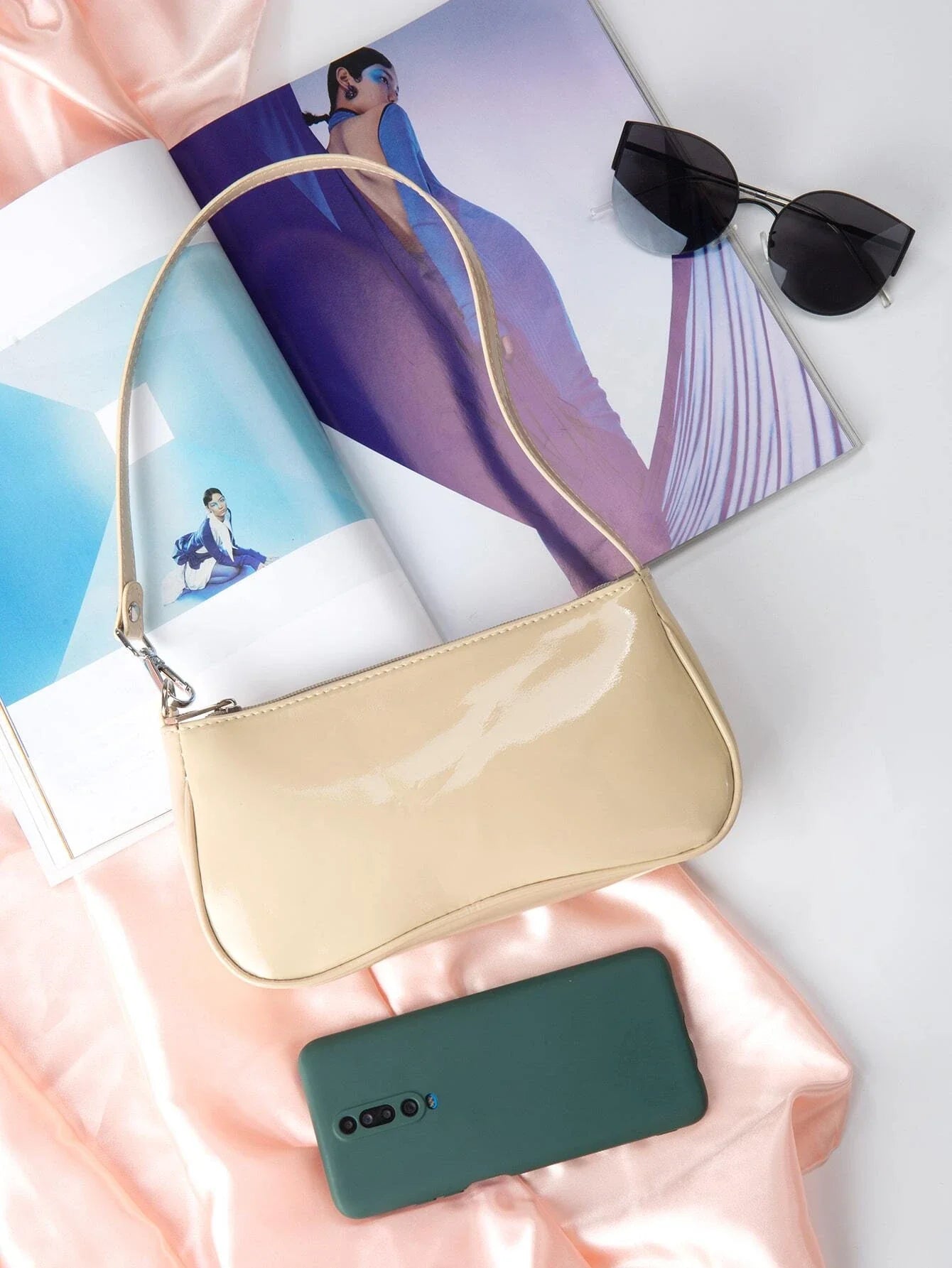 Artificial Patent Leather Bag For Teen Girls