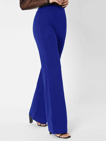 Tall Zipper Back Solid Flare Leg Pants