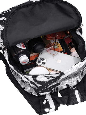 Waterproof,Lightweight Graffiti Print Functional Backpack School Bag For Graduate, Teen Girls
