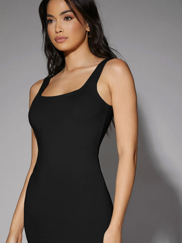 Women's Solid Color Sleeveless Bodycon Dress
