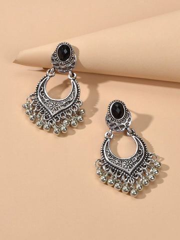 Round Ball Tassel Drop Earrings