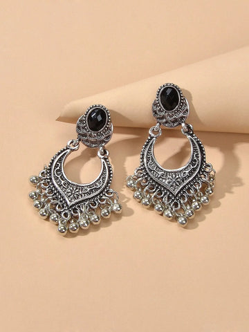 Round Ball Tassel Drop Earrings