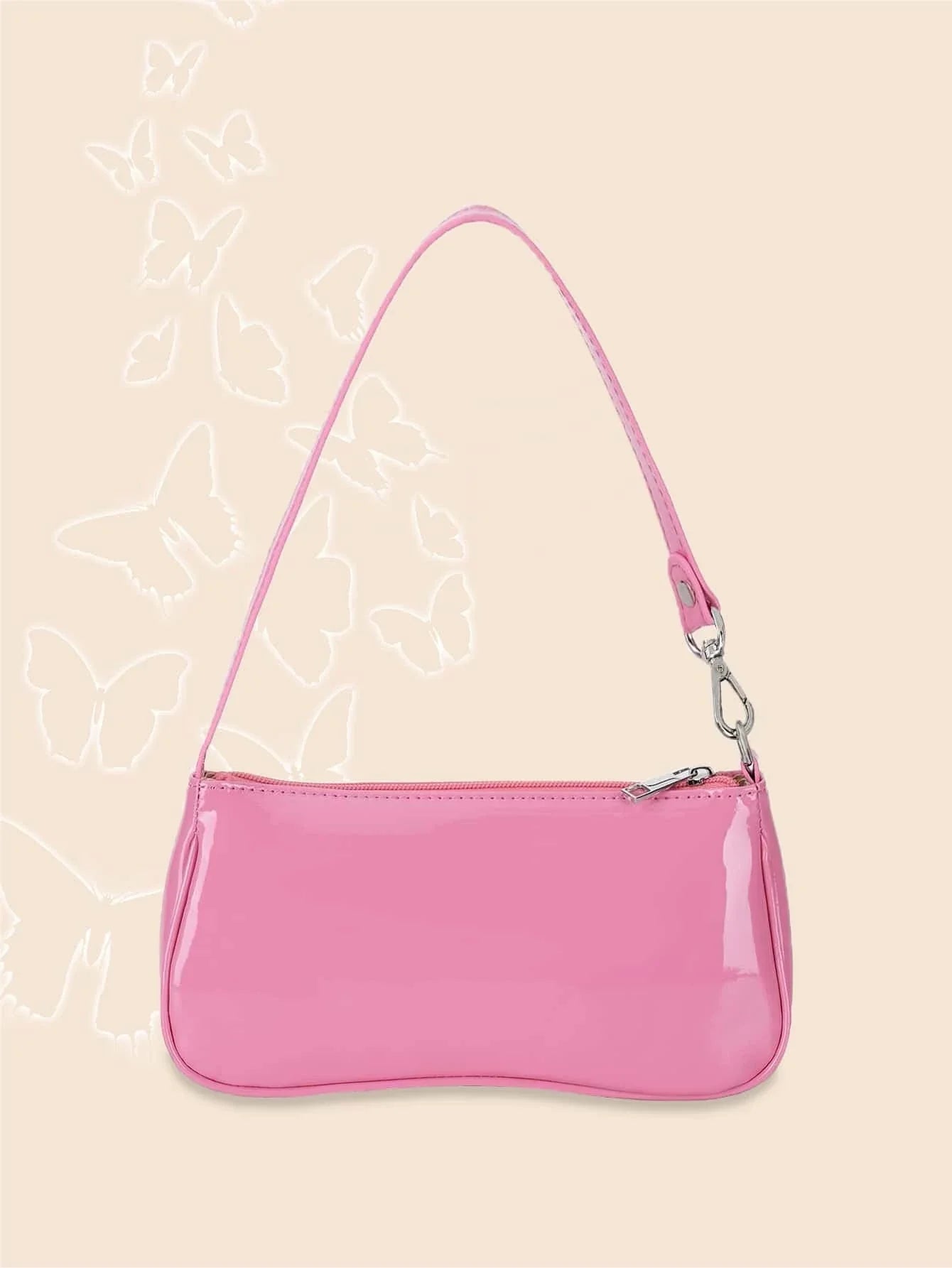Artificial Patent Leather Bag For Teen Girls