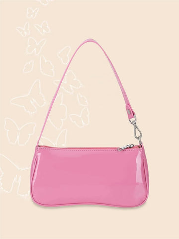 Artificial Patent Leather Bag For Teen Girls
