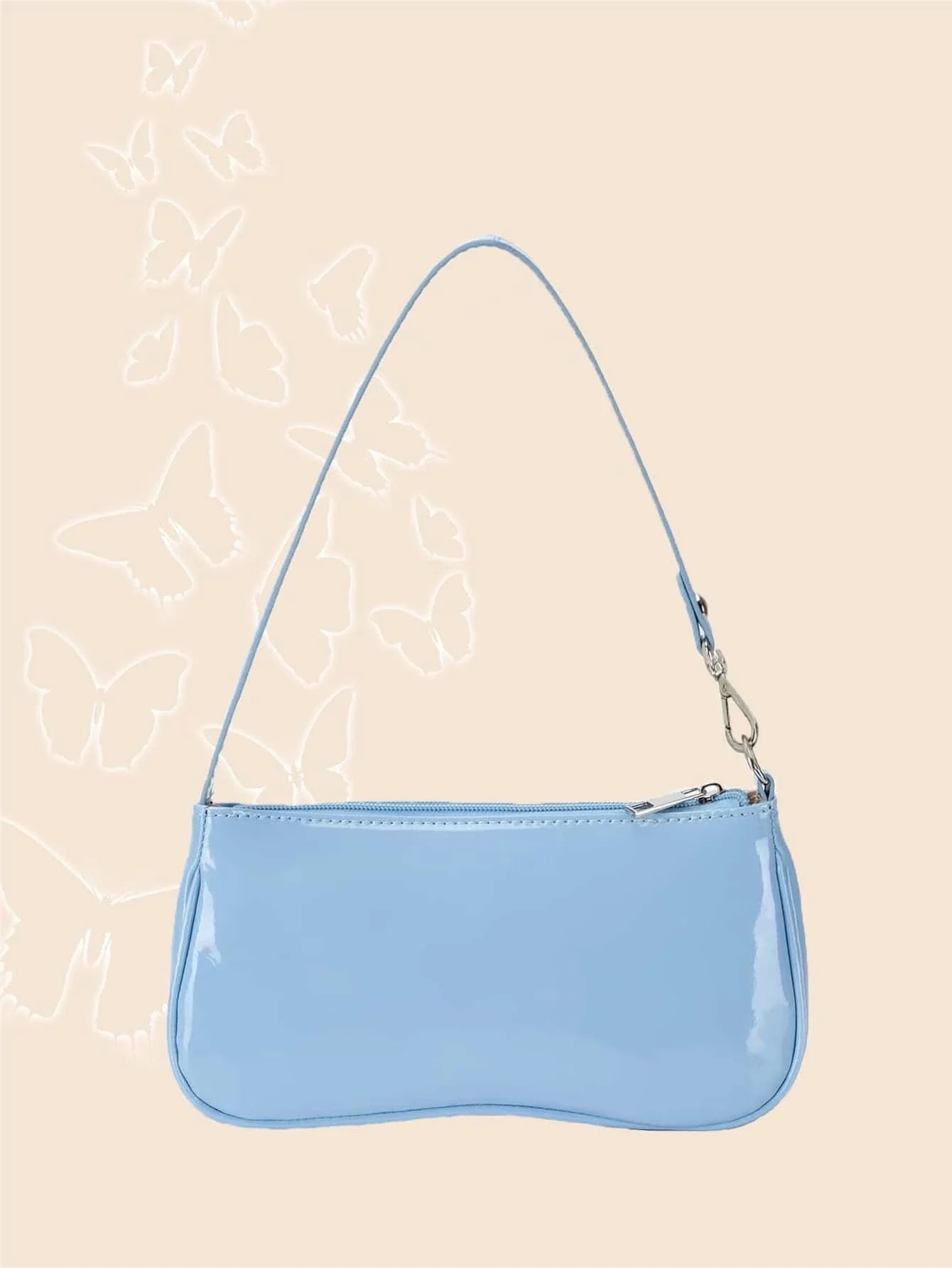 Artificial Patent Leather Bag For Teen Girls