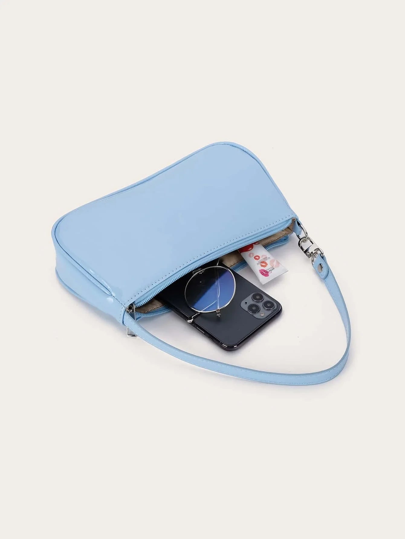 Artificial Patent Leather Bag For Teen Girls