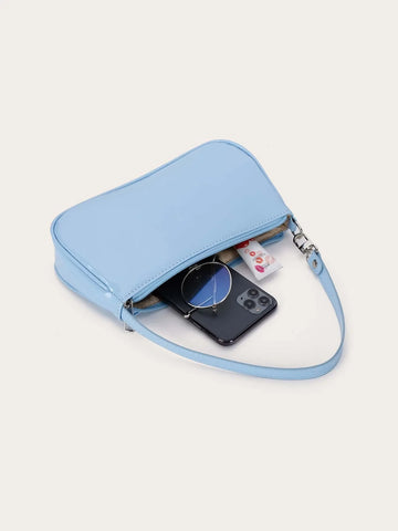 Artificial Patent Leather Bag For Teen Girls