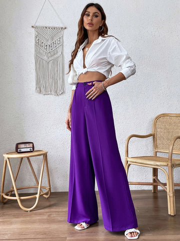 Rafferiza Seam Detail Wide Leg Pants