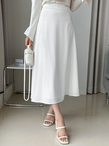 DAZY High Waist Solid Skirt