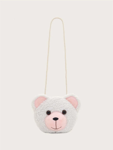 Cartoon Bear Design Novelty Bag With Zipper For Daily Use