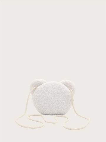 Cartoon Bear Design Novelty Bag With Zipper For Daily Use