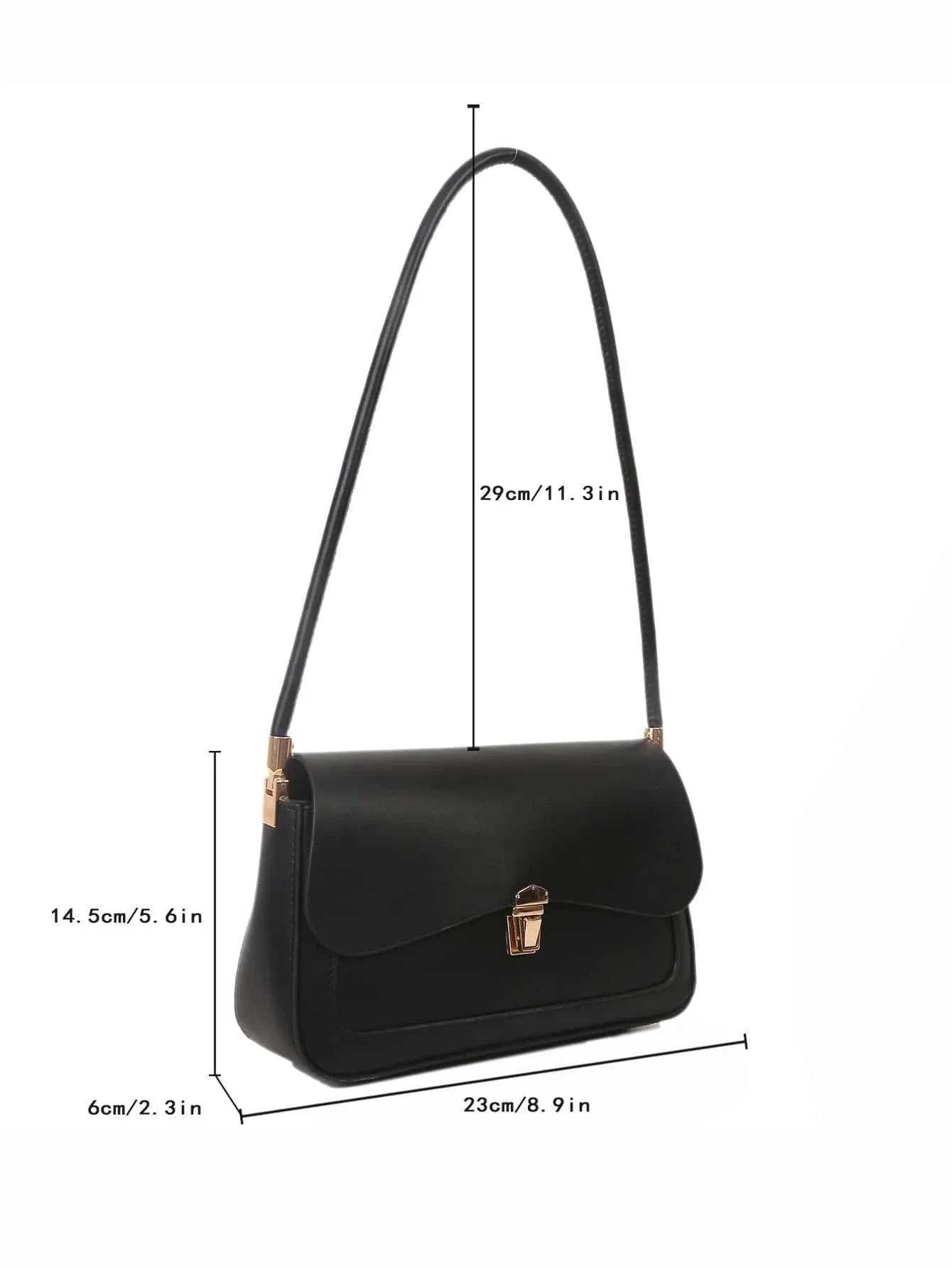 Metal Lock Flap Square Bag