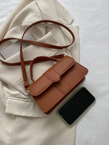 Minimalist Top Handle Flap Square Bag