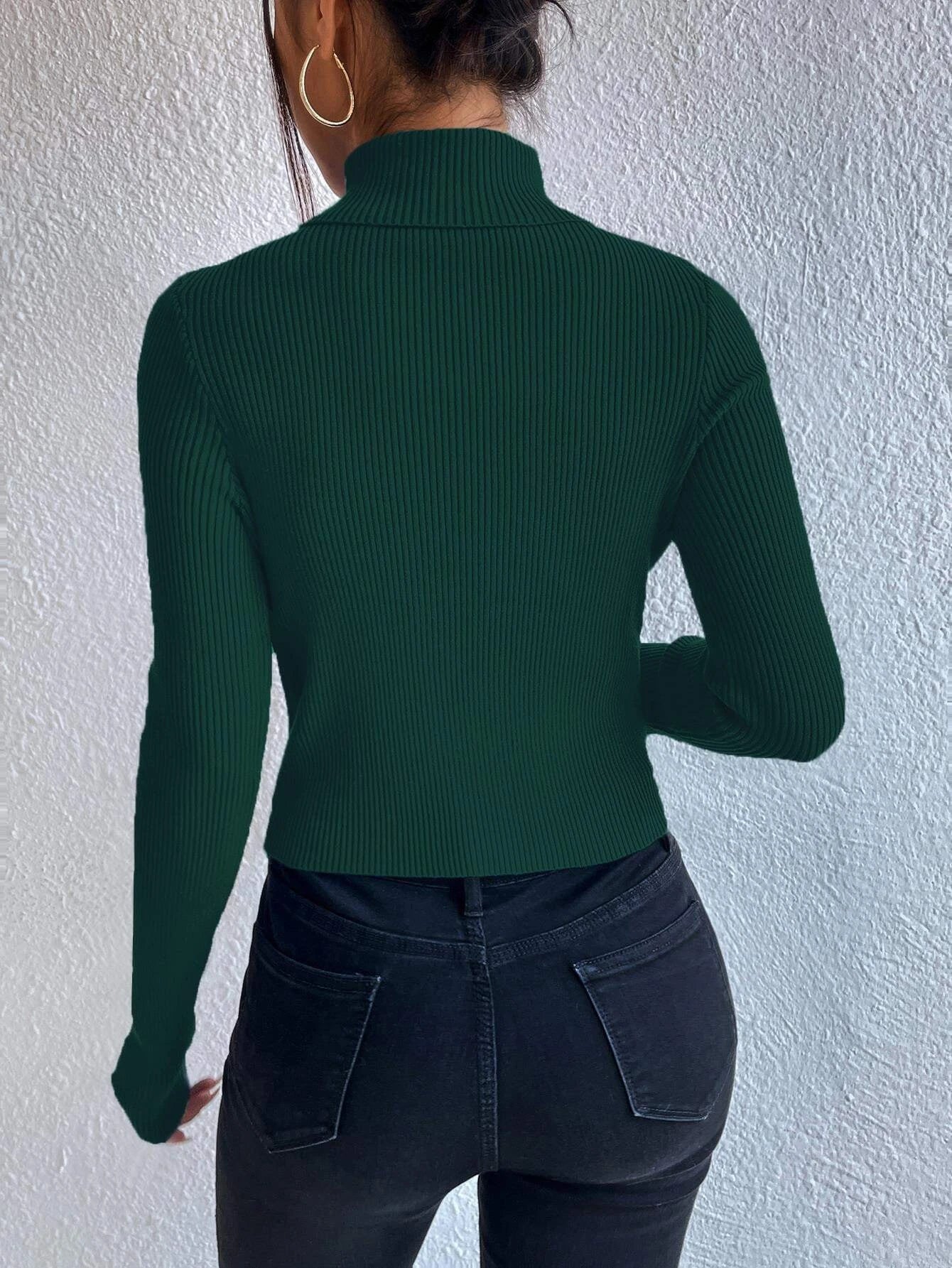 Privé Turtleneck Button Detail Sweater