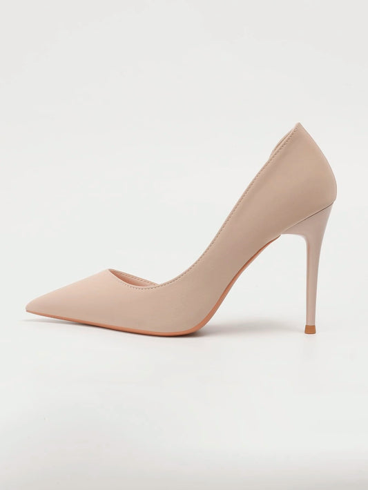 Minimalist Point Toe Stiletto Heeled Court Pumps