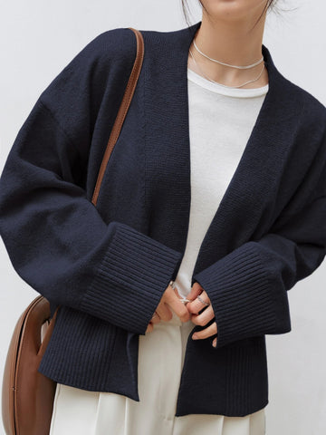 Dazy-Less Drop Shoulder Belted Cardigan