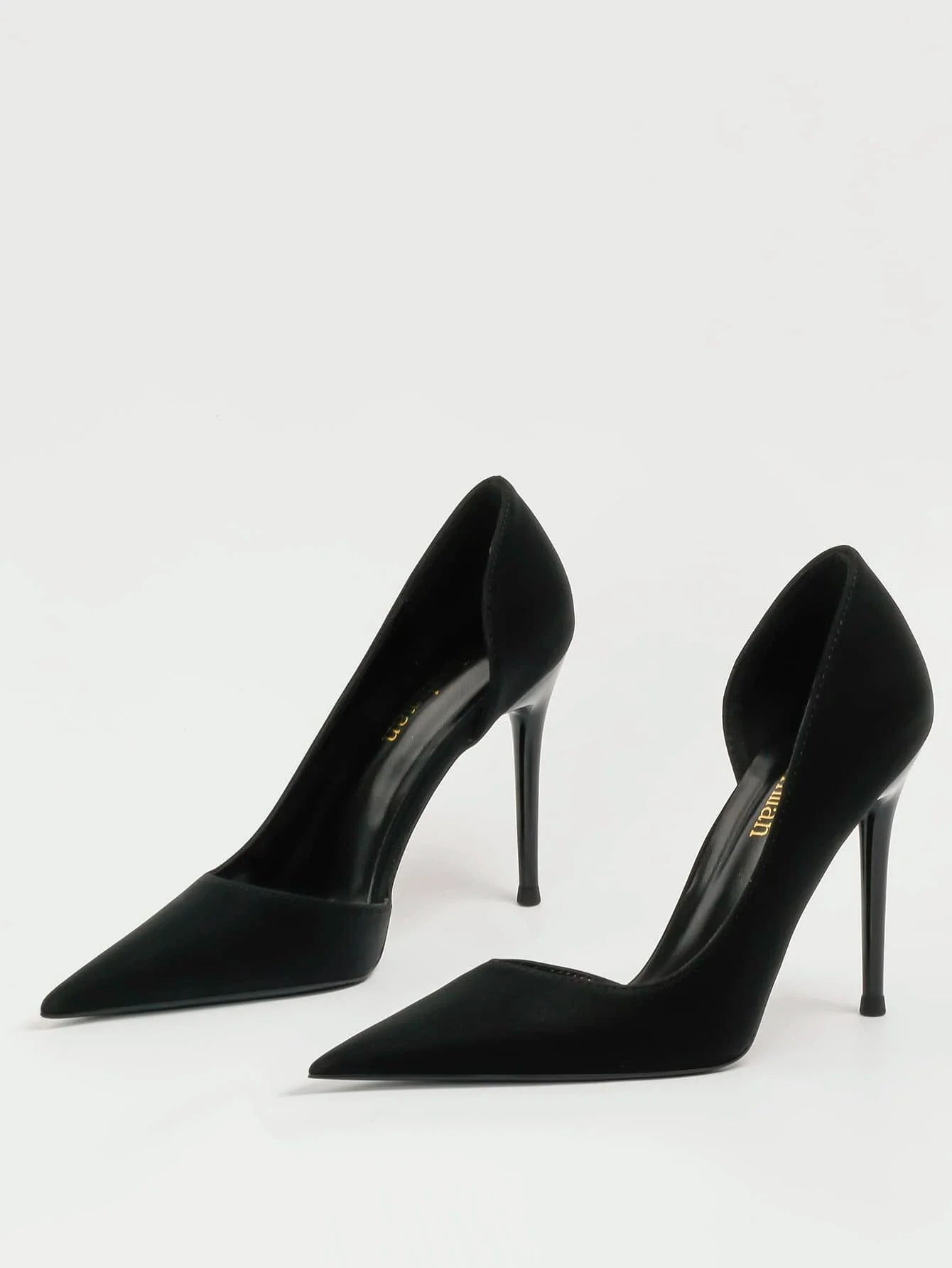 Minimalist Point Toe Stiletto Heeled Court Pumps
