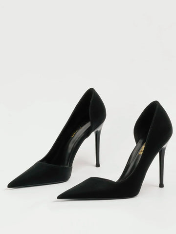 Minimalist Point Toe Stiletto Heeled Court Pumps