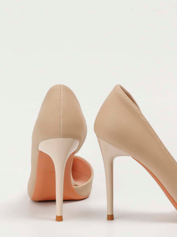 Minimalist Point Toe Stiletto Heeled Court Pumps